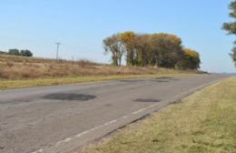 Trabajos de bacheo en Ruta 32