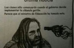 SUTEBA Salto repudió la publicación de humor gráfico que promueve la violencia contra Baradel