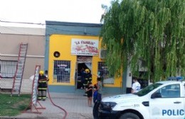 Principio de incendio en una carnicería