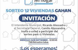 Sorteo de las 12 viviendas en la localidad de Gahan