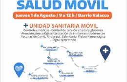 Centro de salud móvil en Barrio Valacco